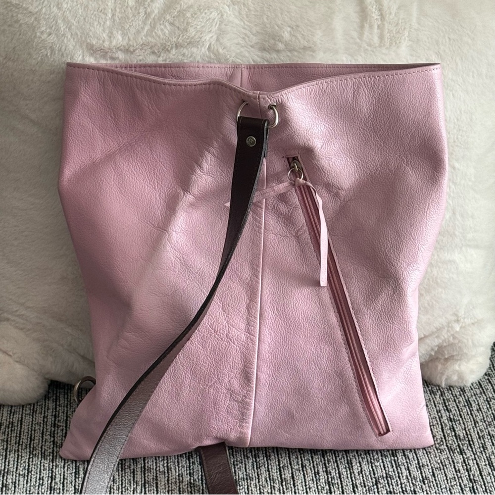 Cleo & Patek One Strap Pink Leather Backpack - Picture 5 of 10